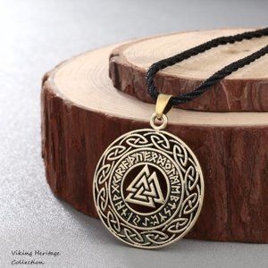 Viking Valknut Warriors  Pendant Necklace Jewelry Amulet